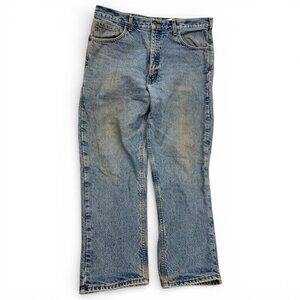 Carhartt B21 Denim Jeans Distressed Trashed Faded Men's Waist 36 x 30 Inseam